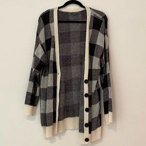 Plaid Oversized Cardigan